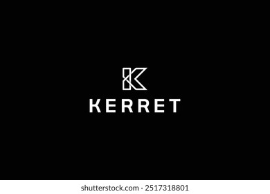 Letter k modern 3d technological simple logo