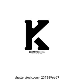 Letter K modern classic creative elegant monogram logo