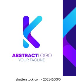 Letter K Modern Gradient Logo Design Icon