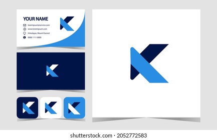 letter k modern logo design 