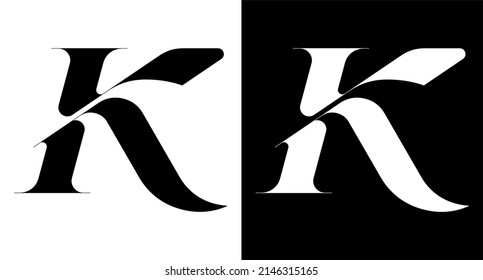 letter k monogram initial logo vector monogram branding