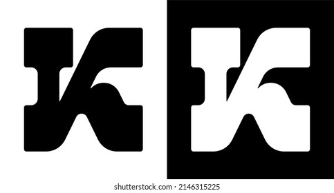 letter k monogram initial logo vector monogram branding