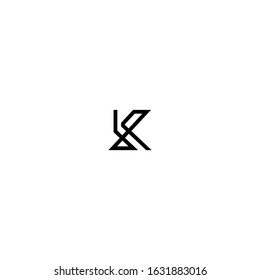 Letter K monogram logo design vector