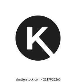 Letter K Monogram Logo Design, Creative Modern Icon K, Black and White
