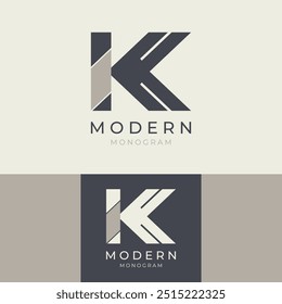 Letra K Monograma Diseño de Logo