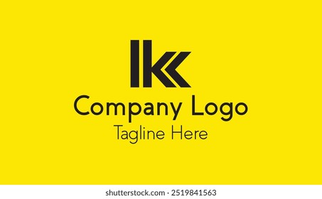 Letra K Monograma Diseño de Logo