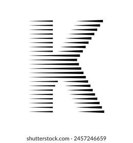 Ilustración del icono del logotipo de K Letter Lines
