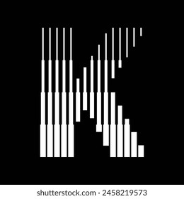 Ilustración del icono del logotipo de K Letter Lines