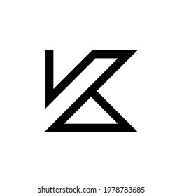 letter K monogram logo template