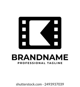 Logo de la película de la letra K, perfecto para estudios de producción de cine