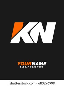 Letter K N logo template vector