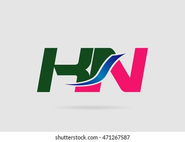 Letter K and N logo vector
