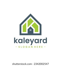 Letter K nature property logo design vector.