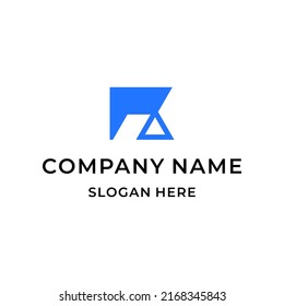 letter K with negative space icon home logo