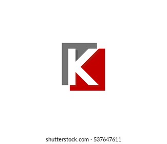 Letter K Negative Space Logo Design Template Element