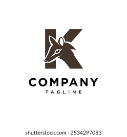 Letter K Numbat Logo Icon vector