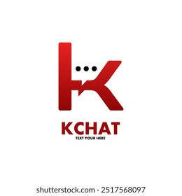 Letra k o número de chat Vector logo Plantilla. Este diseño utiliza el símbolo de comunicación. Adecuado para los negocios.