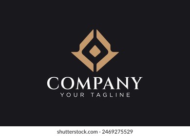 letra K O con forma de flecha diseño de logotipo para la empresa de negocios digitales de innovación científica