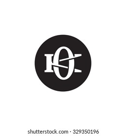 Letter K O Monogram Circle Logo Stock Vector (Royalty Free) 329350196 ...