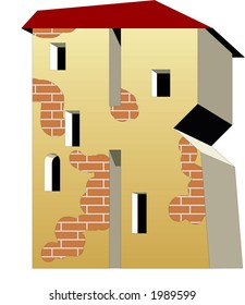 letter k as old building