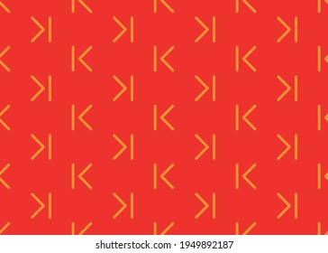  Letter k on a red background. Seamless texture. For printing, wrapping paper and fabric design.