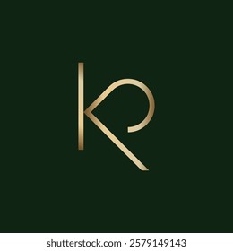 Letter K and P formed into one shape. Best for every business logo.