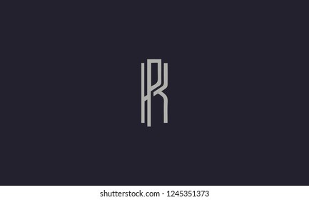 LOGOTIPO DE LETRA K Y P CON EFECTO ESPACIAL NEGATIVO PARA EL DISEÑO DE LOGOTIPO O USO ILUSTRATIVO