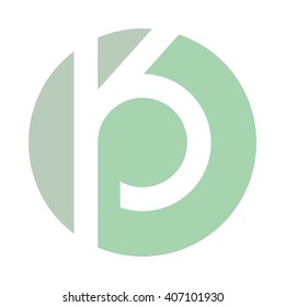 letter K and P logo vector.