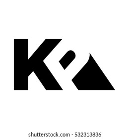 letter K and P logo vector