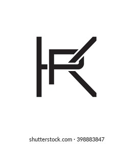 letter K and P monogram logo black
