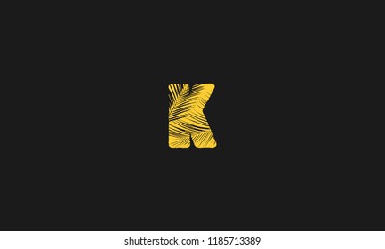 LETTER K PALM TREE LOGO FOR ILLUSTRATION OR LOGO DESIGN USE