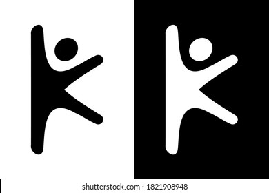 Letter K people design concept. Very suitable in various business purposes, also for icon, symbol and many more.