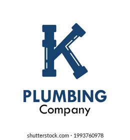 Letter k plumbing logo template illustration