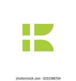 letter k plus medical simple geometric brand identity logo vector