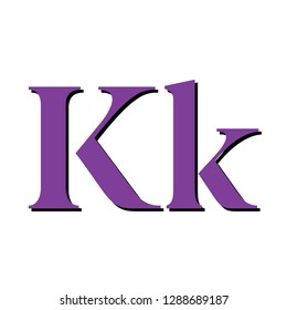 letter K purple