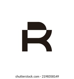 Letter K, R and D geometric symbol simple logo vector