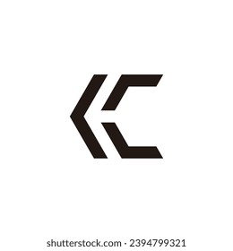 Letter K, r and L modern geometric symbol simple logo vector