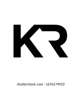 Letter K and R  logo design Vector template