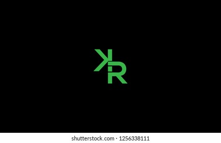 LETTER K AND R LOGO WITH NEGATIVE SPACE EFFECT FOR LOGO DESIGN OR ILLUSTRATION USE