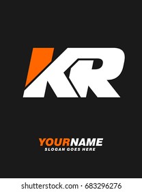 Letter K R logo template vector