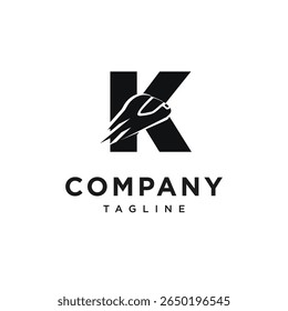 Letter K Racing Helm Logo Icon Vector