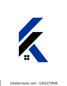 Letter K Real Estate logo template design - Vector
