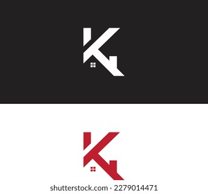 Letter K real estate logo icon design