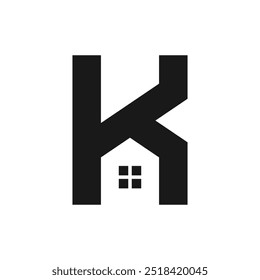 Letter K Real Estate logo design