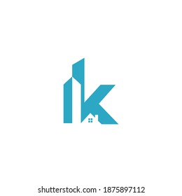 Letter K Real Estate Vector Logo Template