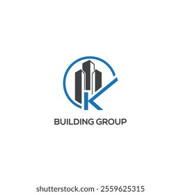 Letter K Real Estate Vector Logo Template
