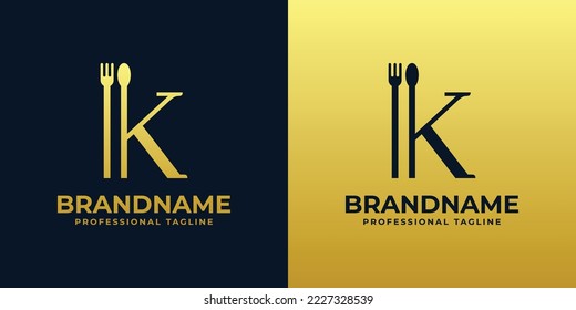 letter K restaurant logo, suitable for any business related to restaurant, cafe, catering with K initials.