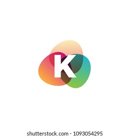 letter K retro color full logo template vector download