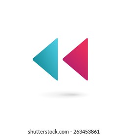Letter K rewind logo icon design template elements 