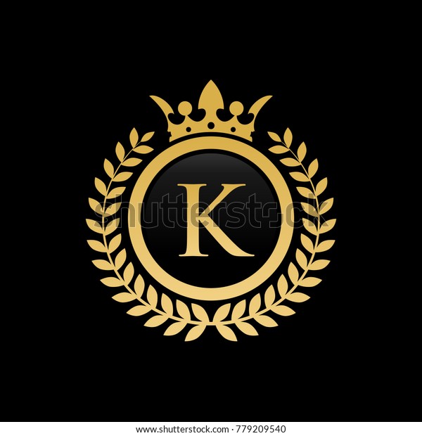 Letter K Royal Crown Logo Stock Vector (Royalty Free) 779209540